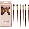 Spectrum Collections Pantherine Eye Make Up Brushes, Spectrum Makeup Brushes Set Including Blending and Shading Brushes, Soft Synthetic Bristles, Brown 6 Piece Makeup Brush Set