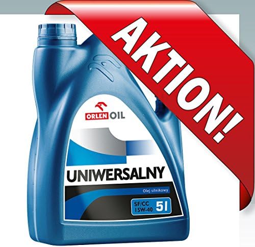 5 Litres OU Orlen Universal Engine Oil 15W40 API SF CD SF CC For Four-Stroke Petrol Engine For Older Types, Where The Manufacturer Provides For The Use of Orlens in Classes SF and SE In Accordance With API (American Classification)
