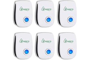 PERGOODS Repellente Ultrasuoni, 6 pack Repellente Ultrasuoni Antizanzare Ultrasuoni Dissuasore per Topi, Repellenti a Ultrasuoni per Zanzare, Topi, Ratti, Scarafaggi, Ragni (New mosquito repellent)