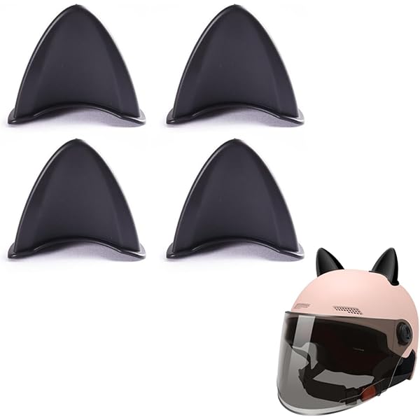 4 Orecchie Di Gatto Per Casco Moto - Decorazione Adesiva In Plastica - Foto 7