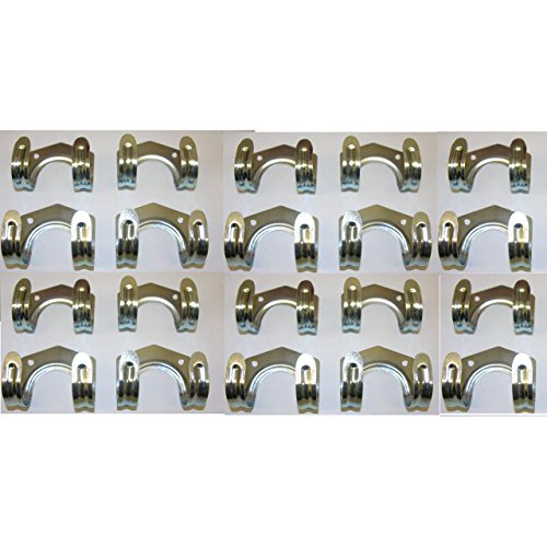 20x Gerätehalter Werkzeughalter Stahl-Haken Gerätehaken Universal Halter