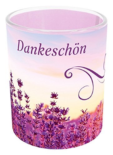 Preisvergleich Produktbild Windlicht Dankeschön, mit LED-Licht