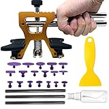 ❤Material: Aluminiumlegierung & Kunststoff. Das Paket ist enthalten 3 Stück Klebestifte, 18 Stück Kleber Tabs, 1 Stück Kleber Plastikschaufel, 1 Stück goldene Dent Puller und 1 Stück leere Alkoholflasche.