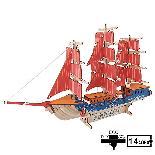 KINGEE-T Juguetes De ConstrucciÓN, Juguetes De Bloques De ConstrucciÓN, Rompecabezas Tridimensionales De Madera, Juguetes De Bricolaje Hechos A Mano para Niños