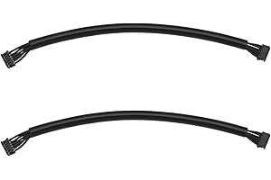 VGOL 2 Sensores de Motor Sin Escobillas Cable Negro de 150 Mm Longitud del Cable Terminal de 1,25 Doble Cabezal 6 Pines Apto para Minihelicóptero RC Tira de Luz LED Modelo de Coche de Deriva RC