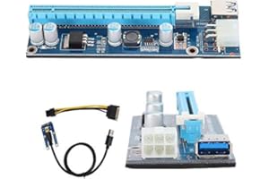 BONKZEBU Adaptateur D'extension Mini PCI E vers PCI Express 16x pci-e x16 riser cable Convertisseur de Cordon d'alimentation SATA pour L'extraction de Cartes USB-VGA-Adapter