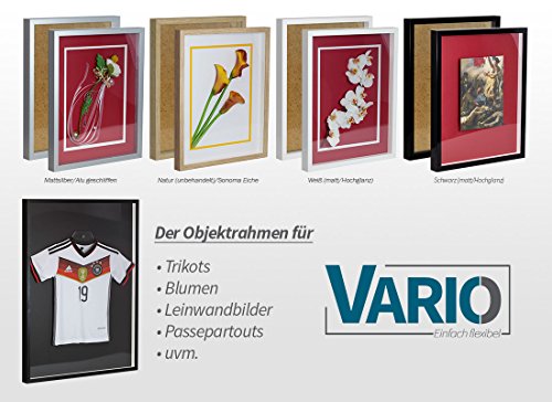 Objektrahmen FrameBox VARIO36 Weiß (matt) 30x40cm zum Einrahmen von Trikots - 3