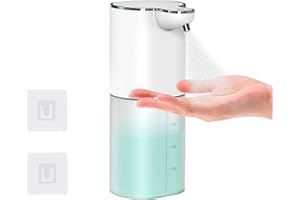 ‎DALUGO Automatisch Desinfektionsspender, Dalugo 400ml Wiederaufladbar Seifenspender Wandbefestigung Ohne Bohren mit 4 einstellbare Stufen, IPX5 Wasserdicht Automatischer Seifenspender für Restaurant, Hotel