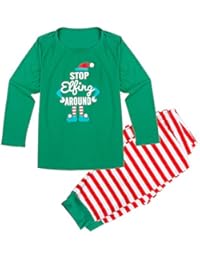 Familia Matching Pijamasa Sets,Feicuan Set de 2 Piezas Rayas Sleepwear Ropa de Dormir Mamá Papá Niños Baby Navidad Sleepsuits