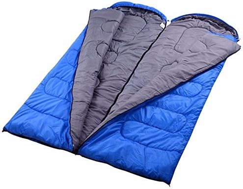 SUHAGN sleeping bag Outdoor Cotton Moisture-Proof Sleeping Bag Outdoor Tent Camping Double Adult Single Quilt Carrying Sleeping With Tom ,1.3 Kg Gray To Red Butt Splice
