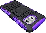 ISENPENK Samsung Galaxy S7/S7 Duos/G930F(2016) Hülle und Panzerglas/Schutzfolie,TPU+PC Slim Silikon Tough Rugged Dual-Layer Hardcase with Built-in Kickstand Schutzhüllen,Wasserdicht Shockproof Anti Slip Protection Stand Case Tasche für Samsung Galaxy S7/S7 Duos/G930F(2016)5.1Zoll-[lila]+Panzerglas - 3