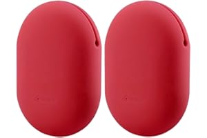 Geekria Silikon-Schutzhülle für Ohrhörer, kompatibel mit JVC HAEB75B, HAEB75A, HAEBR80A, HAEBR80R, HAEBR80S, Bose QC20 Ohrhörer-Schutz, Quetschbeutel/Tasche, weiche Kopfhörer-Aufbewahrungstasche (rot,