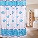 Produktbild dealglad® blau Fish und Sea Wasserdicht Polyester-moldproof-Badezimmer Duschvorhang mit 12 Haken, blau, 120 x 180 cm