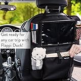Flappi Duck Premium Rücksitz-Organizer für Kinder | Tablet-Tasche: 27.5cm | Geräumige Rücklehntasche für Reise-Utensilien und Spielzeug | Leicht abwaschbarer Rücklehnenschutz | Rücksitztasche fürs Auto (Schwarz) - 3