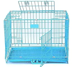 RvPaws 36-inch Metal Dog Cage Size: Large 36 inch (L 91cm X W 59cm X H 63cm) Large (Blue)