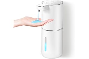 Dalugo Automatic Liquid Soap Dispenser, 380ml Rechargeable Touchless Wall Mounted Soap Dispenser with 4 Adjustable Levels, IPX5 Waterproof for Kitchen and Bathroom (White)
