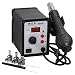 Produktbild Voilamart 858D Lötstation Klein Entlötstation Digital Temperaturgeregelt Regelbar Heissluftpistole Set Profi für Platinen Handy Mobil mit Temperaturanzeige 100~450 LED Digitalanzeige 640W mit Zubehör