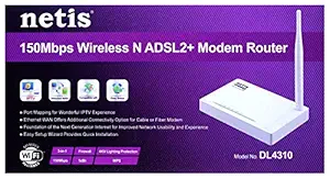 Netis Dl4310, 150Mbps Wireless N Adsl2+ Modem Router