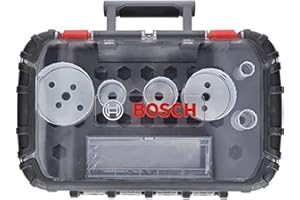 Bosch Professional 9 tlg. Lochsäge Progressor for Wood & Metal Set Elektriker (für Holz und Metall, Ø 19-83 mm, Zubehör Bohrmaschine)