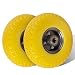 Produktbild SPEED 2 Stück PU Rad 260x85mm 3.00-4 Schubkarre Sackkarre Rad Gelb