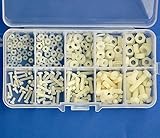270 unidades Total. General Kit de Tornillo/tuerca/Arandela de nailon M2 M2.5 M3 M4 M5 Surtidos