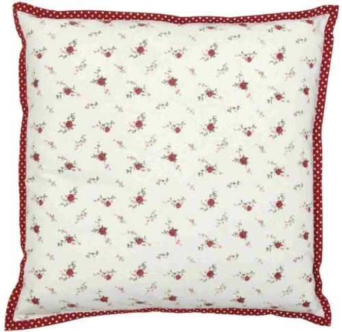LPR24 La Petite Rose Cushion cover / Pillow case - Red - NO TICKING ca. 15.7 x 15.7 in