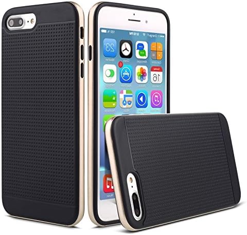 iPhone 7 Plus Case, QLUF PC Bumber, [Soft TPU Back Cover] + [Hard PC Bumper] + [Hard Armor Case] for iPhone 7 Plus 5.5 inch - Gray