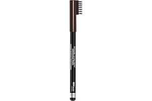 Rimmel London Professional Eyebrow Pencil, Precise Pencil with Built-in Brush, Black Brown, 1.4 g