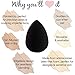 Dream Beauty Box Silicone Makeup Sponge & Beauty Blender Kit - 3 Piece Original Complexion Perfection - 2 Clear Gel, Makeup Applicator, Cushion Pads - 1 Premium Black, Latex-Free, Teardrop BeautyBlender