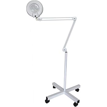 Lente D'Ingrandimento 8 Diottrie Con Luce LED E Stativo - Lampada Da Tavolo Per Estetiste E Lavori Di Precisione | Nero Elegante - Foto 11