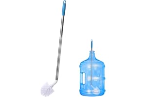 Tuxxjzm Cepillo para botellas de 24 pulgadas de largo, limpiador de botellas de 3 y 5 galones, cepillo para jarras de agua, cerdas de nailon y mango de acero inoxidable, cabezal de cepillo flexible y