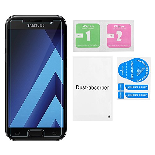 Samsung A5 2017 Schutzfolie, Elekin [2 Pack] Samsung A5 2017 Panzerglas Displayschutzfolie 9H Härtegrad 99% Transparenz Hartglas Screen Protector Schutzglas für Samsung A5 2017 - 7