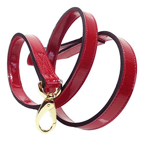 Hartman-Rose-Holiday-Dog-Lead-34-Inch-Red-Patent