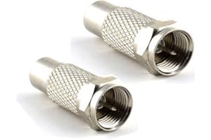 RUITROLIKER 2PCS F Male Female Adapter F Type Male Coaxial to RCA Female RF Video TV Connector Stecker für Atari 2600