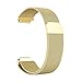 Produktbild Band für Garmin Vivoactive Acetate Armband, MuSheng Unisex Luxus Edelstahl Atmungsaktive Schnellspanner Uhrenband mit Einzigartige Magnetisch Schnalle Erstatzband Zubehör (Gold)