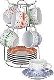 Borella casalighi Cantu 'Juego de café con plato y perchero, Porcelana,...
