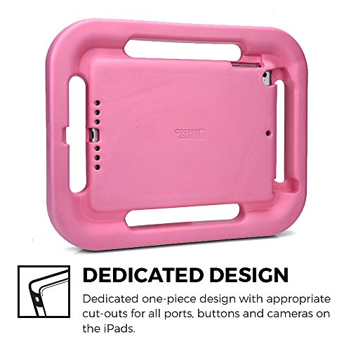 iPad 9.7 (2017), iPad Air 1 / 2 Kinderhülle, COOPER GRABSTER strapazierfähige robuste, widerstandsfähige, stoßfeste, schützende Spielhülle für Kinder mit 4 Griffen & kostenlosem Displayschutz (Pink) - 2
