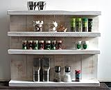 praktisches Holz Regal für Küche oder Bad, hängend oder stehend