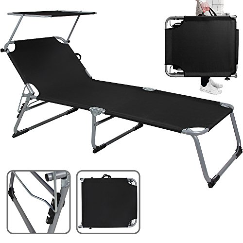 Sonnenliege Hawaii anthrazit – Gartenliege Liege Freizeitliege Strandliege - 2