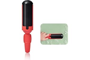 Zueyen Fusselrolle für Haustiere, wiederverwendbar, Fusselrolle für Katzen, Hunde, mit rutschfestem Griff, Tierhaarentferner für Kleidung, Sofa, Auto (Rot)