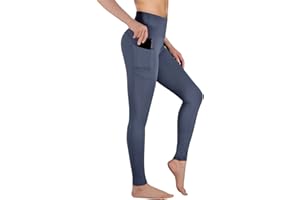 GIMDUMASA Pantalón Deportivo de Mujer Cintura Alta Leggings Mallas para Running Training Fitness Estiramiento Yoga y Pilates GI188