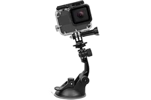 TEKCAM Uchwyt z przyssawką Suction Cup Mount, mocny uchwyt z przyssawką, kompatybilny z Gopro Hero 13 12 11 10 AKASO Insta360 DJI Osmo, nadaje się do przedniej szyby i okien