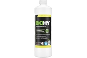 BiOHY Shampoing pour Tapis (Bouteille de 1l) | Concentré de nettoyant pour tapis | idéal pour enlever les taches tenaces | bien toléré par les animaux (Teppichshampoo)