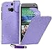 Produktbild Connect Zone® Lila Strass Glanz Kunstleder Klapp Hülle Etui Für HTC One M8 + Mini Touch Screen Eingabestift