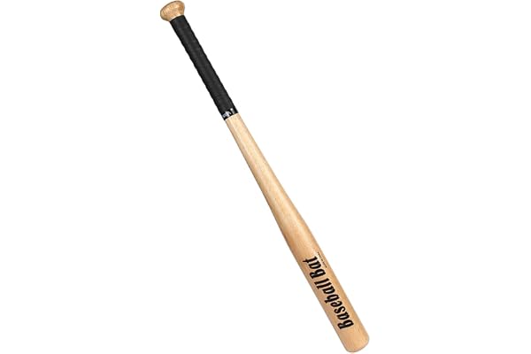 Latinaric Batte De Baseball en Chêne Bois avec La Bande Antidépante 74cm pour Sport Joueurs Débutants De Baseball