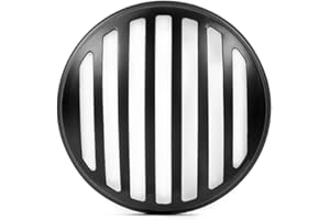 ‎ALCHEMY PARTS Alchemy Parts 5.75" Zoll Schwarz Gefängnis Grill Metall Scheinwerfer Abdeckung für Scrambler Brat Motorrad