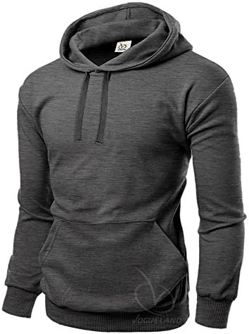 Mens Plain Hoodie (Charcoal, L)
