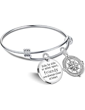 Best Friend Bracelet Friends are always close at heart BBF Bangle Compass Long Distance Friendship Gifts …