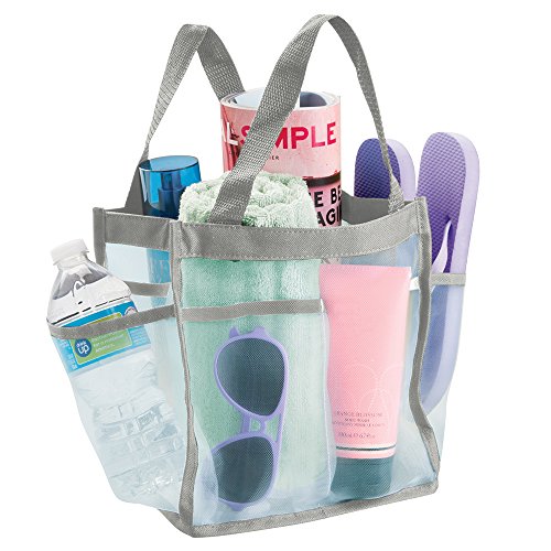 Interdesign 04681EU Nylonnetz-Duschtasche, mint / grau - 3