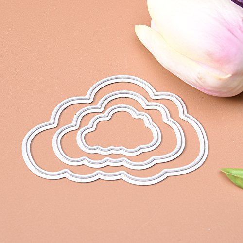 Blue Vessel 3pcs Scrapbooking DIY Wolke Schneidvorlagen Papierkarten Dekor Schneiden Schablone - 3